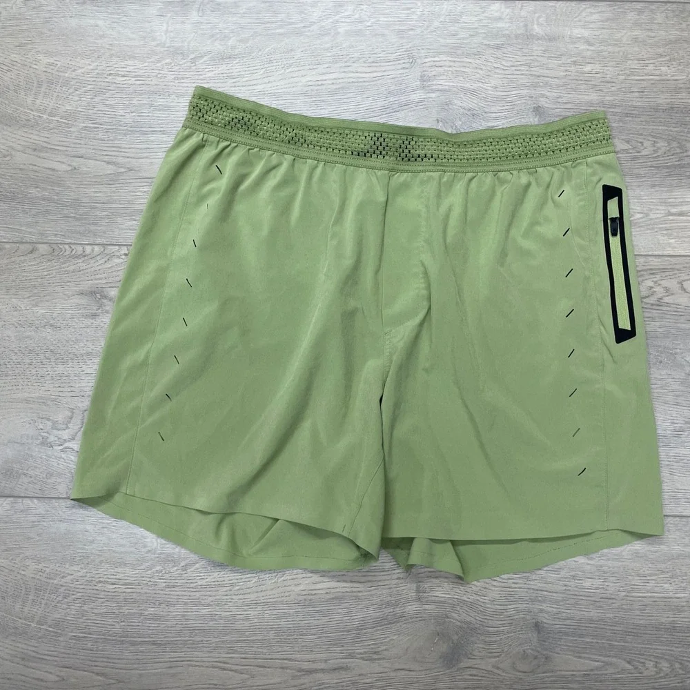 Ten Thousand Session Shorts Mens L Green Athletic Running Training 7831